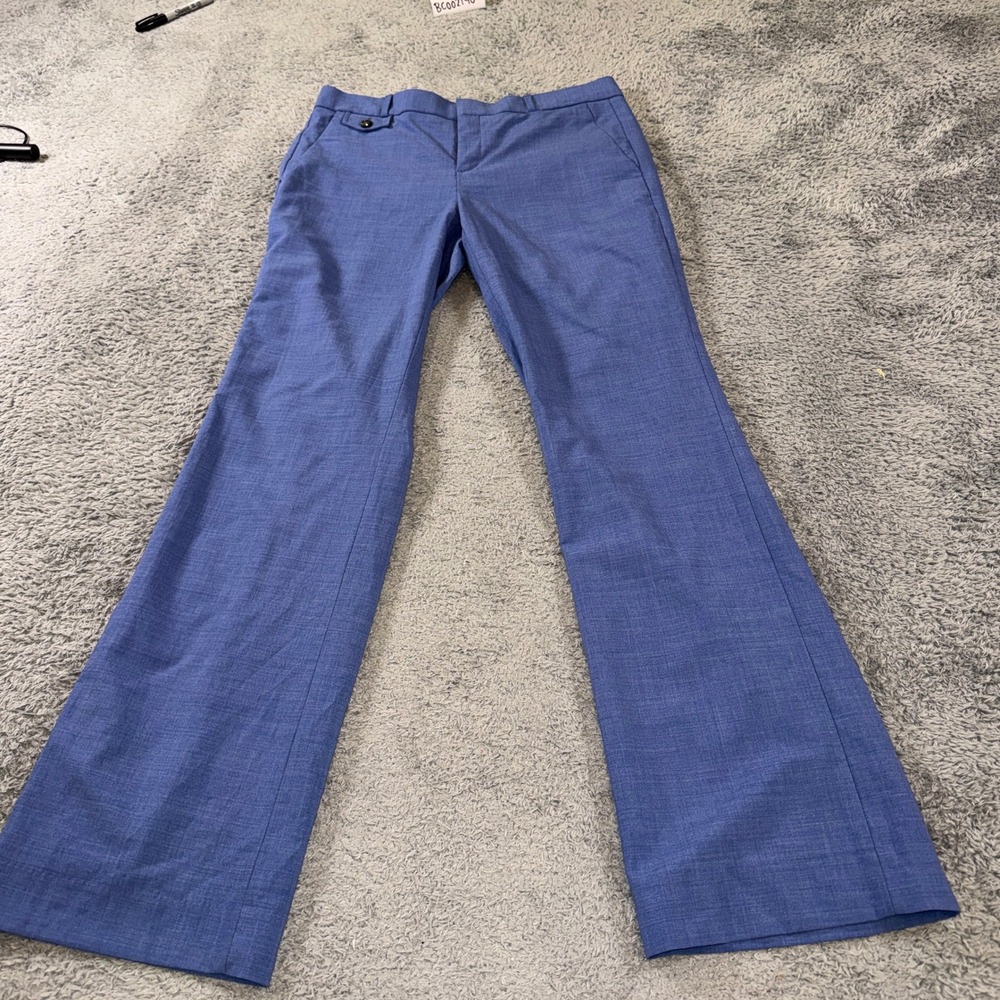 Banana Republic Logan Blue Wool Blend Dress Pants Womens Size 6 Career Work